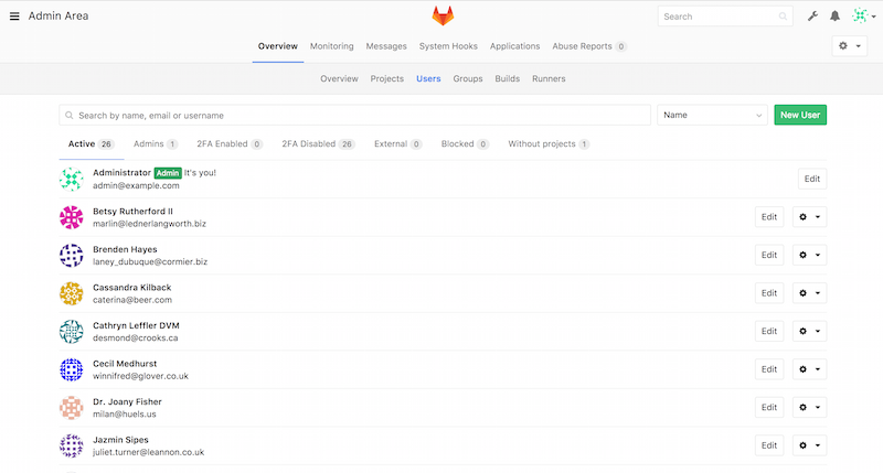 gitlab users 1 GitLab
